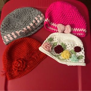 Crochet girls hats